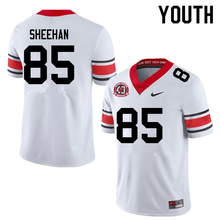 Youth #85 Drew Sheehan Georgia Bulldogs College Football Jerseys Sale-40th Anniversary